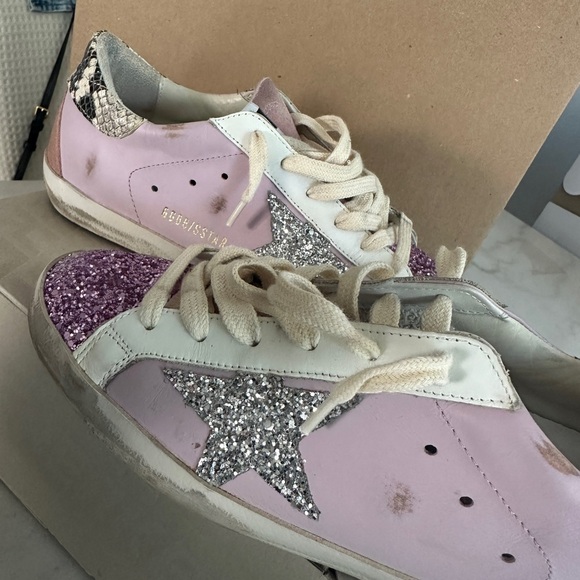 Pink Leather Golden Goose Sneakers - Picture 2 of 8